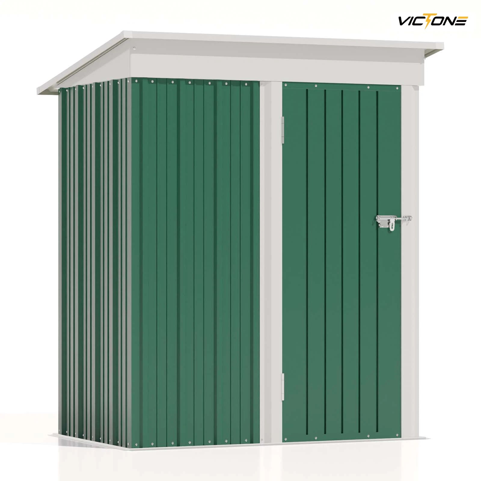 Patiowell 5x3 FT Outdoor Metal Storage Shed – Lockable Tool Shed with Sloping Roof