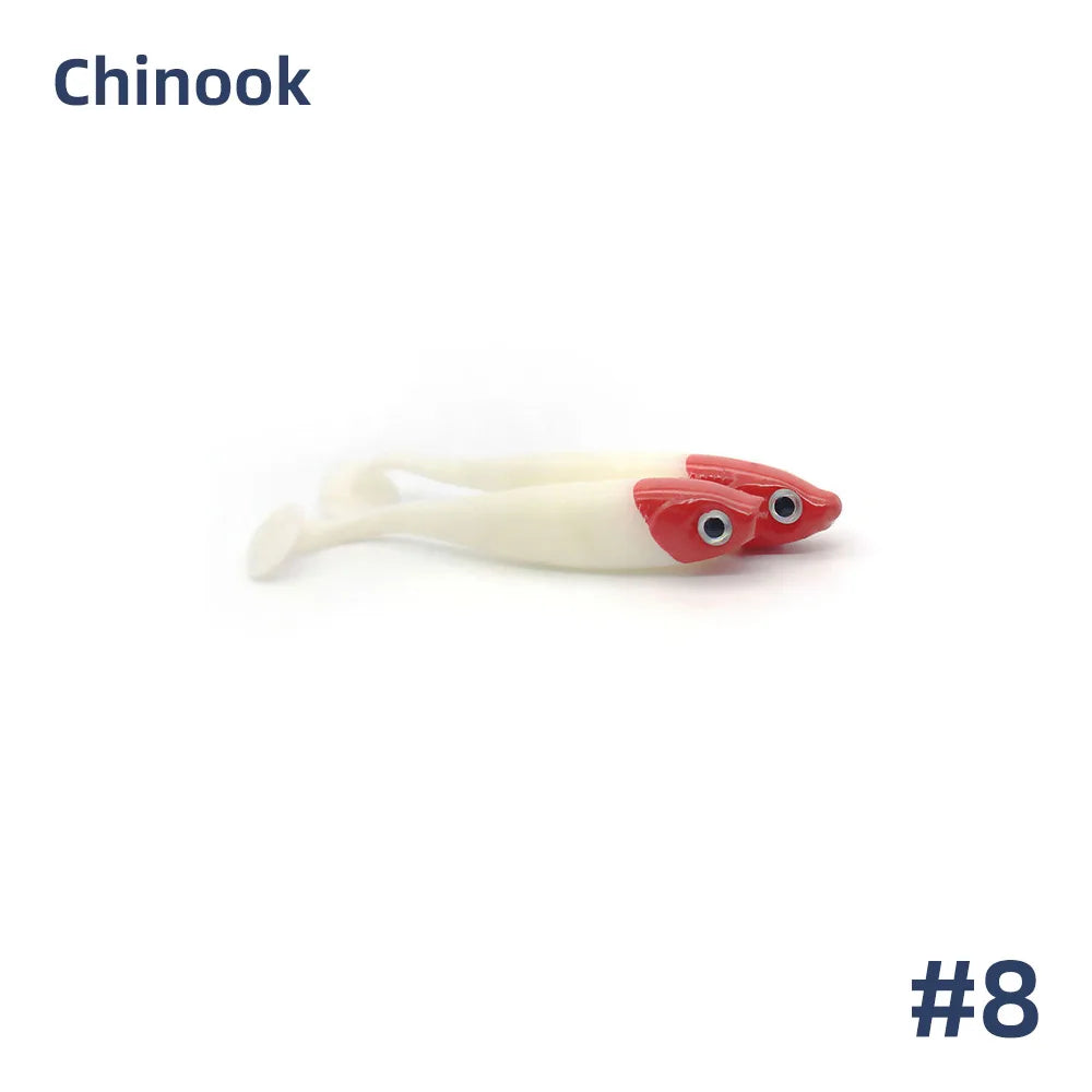 Chinook 3D T-Tail Soft Bait Lure – 65mm, 5pcs