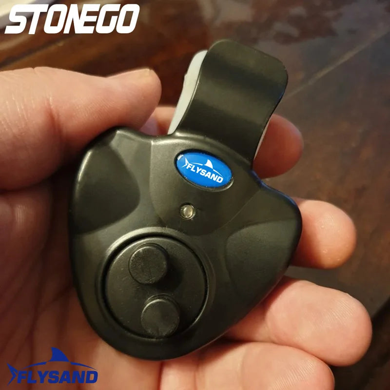 FLYSAND Electronic Fishing Bite Alarm – Rod-Mounted Buzzer with Siren & LED Indicator