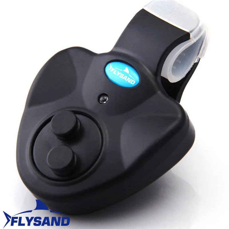 FLYSAND Electronic Fishing Bite Alarm – Rod-Mounted Buzzer with Siren & LED Indicator