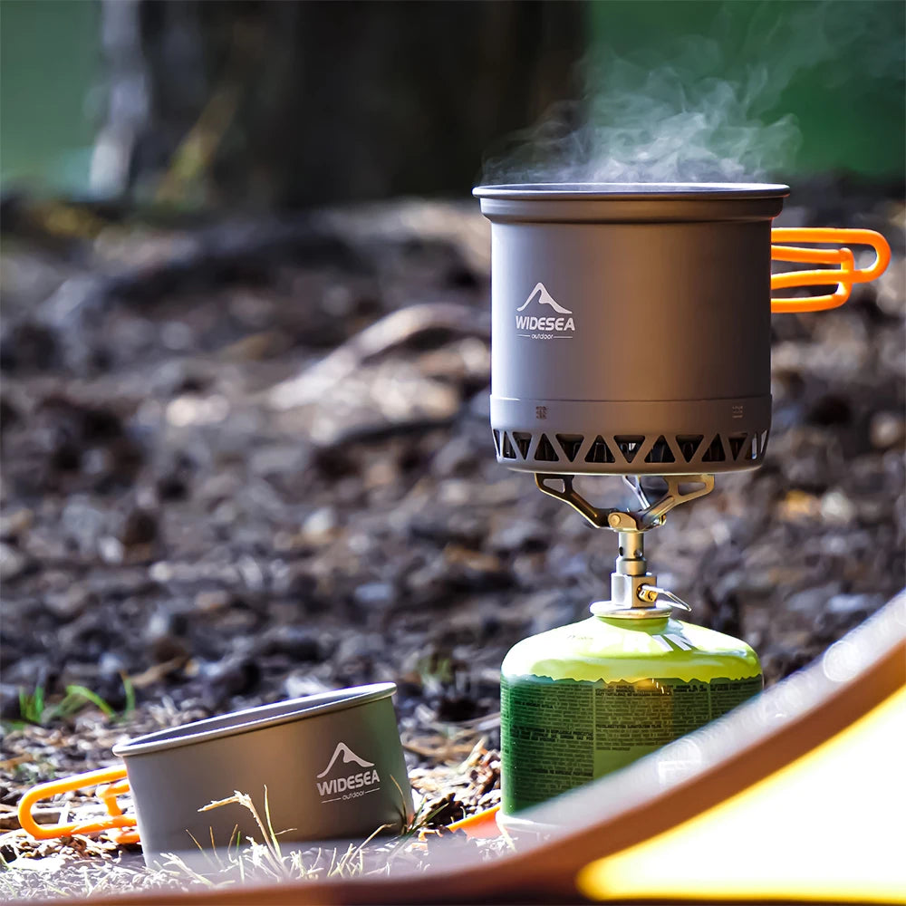 Widesea Camping Cookware Set – 1.3L/2.3L Pot & Kettle Outdoor Cooking Kit
