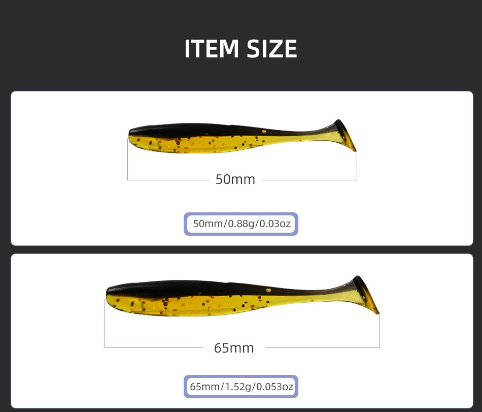 MEREDITH Easy Shiner Soft Fishing Lures – 50-100mm