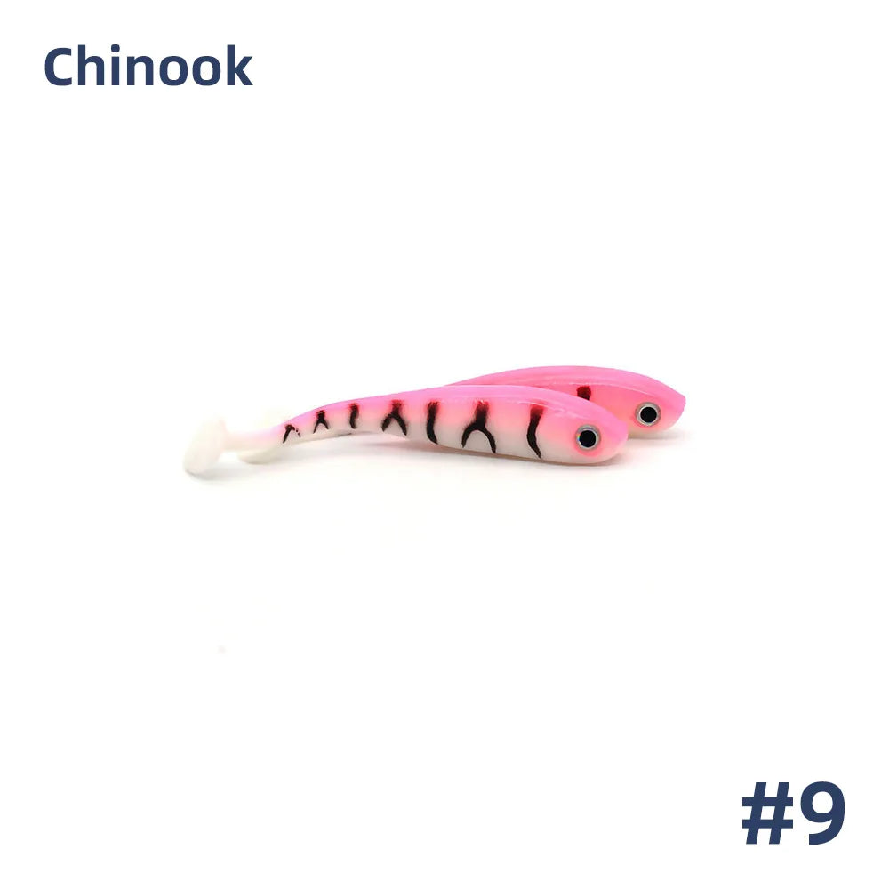 Chinook 3D T-Tail Soft Bait Lure – 65mm, 5pcs
