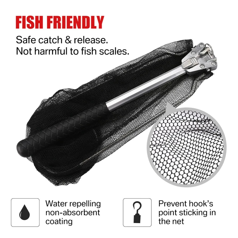 Telescopic Folding Landing Net – Extendable Fly & Carp Fishing Net