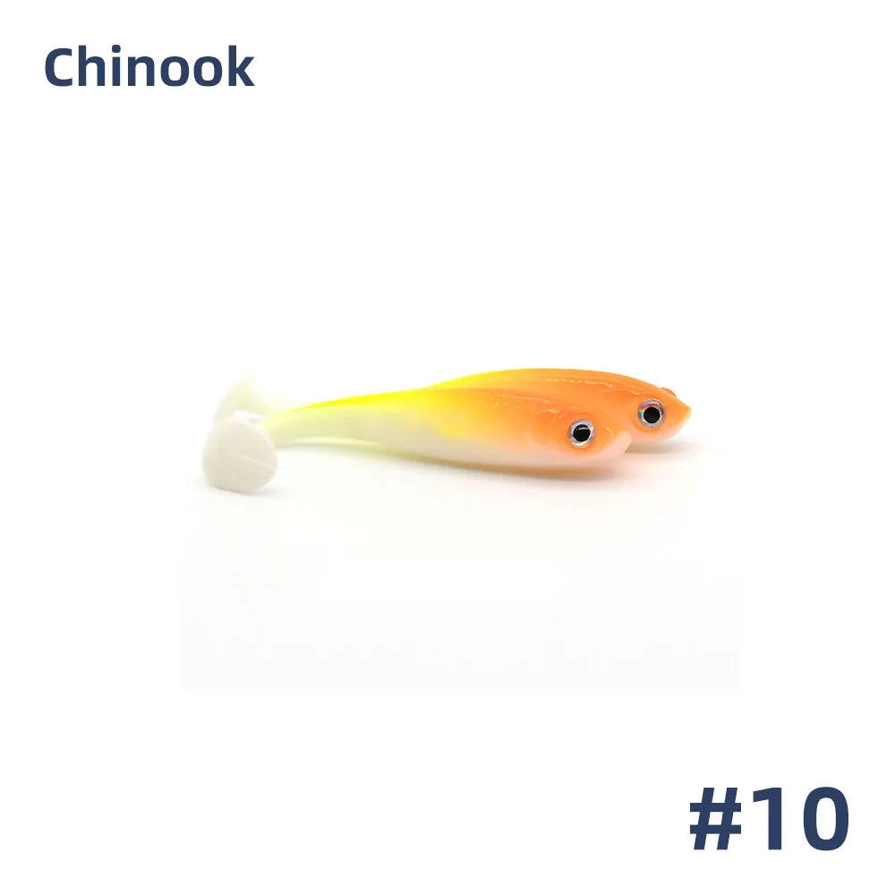 Chinook 3D T-Tail Soft Bait Lure – 65mm, 5pcs