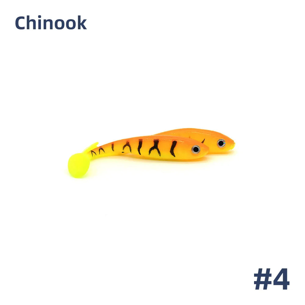 Chinook 3D T-Tail Soft Bait Lure – 65mm, 5pcs