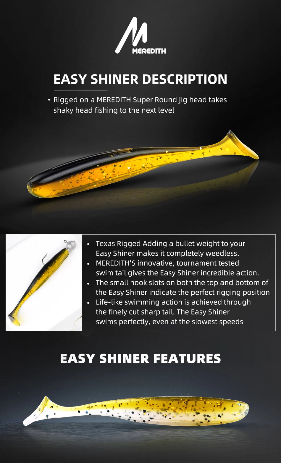 MEREDITH Easy Shiner Soft Fishing Lures – 50-100mm