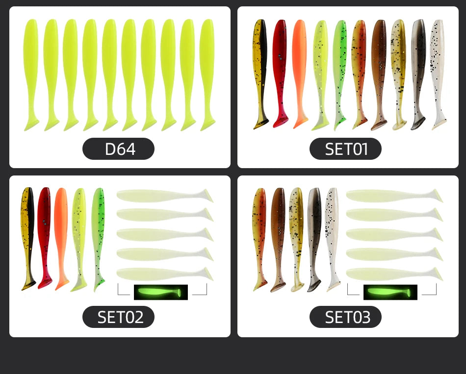 MEREDITH Easy Shiner Soft Fishing Lures – 50-100mm