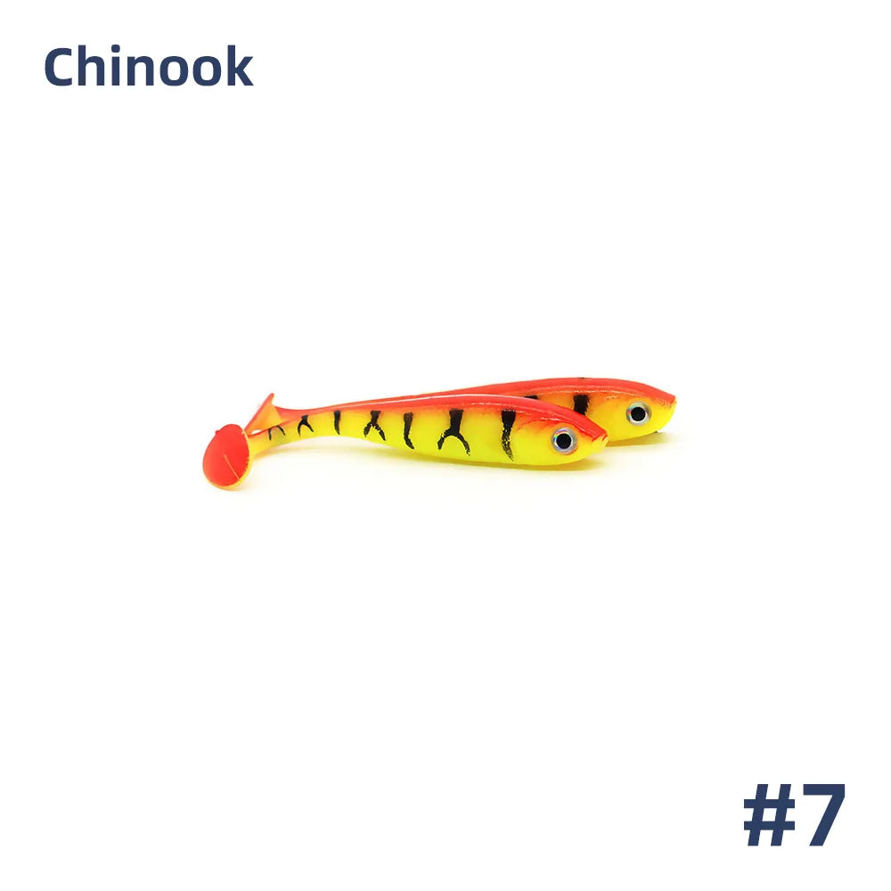 Chinook 3D T-Tail Soft Bait Lure – 65mm, 5pcs