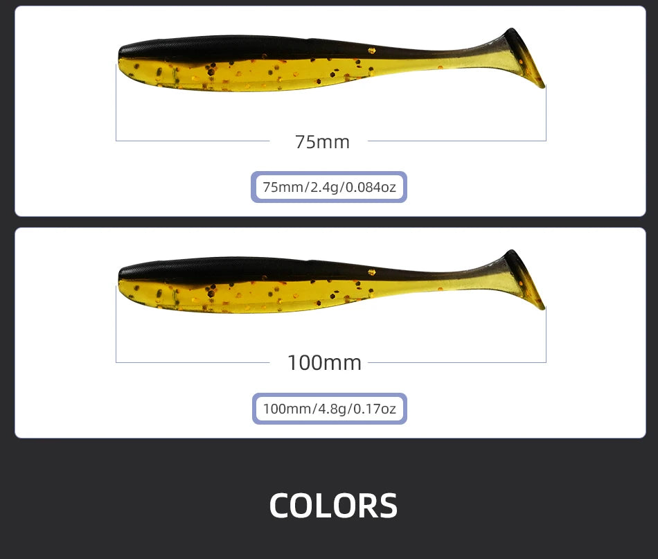 MEREDITH Easy Shiner Soft Fishing Lures – 50-100mm