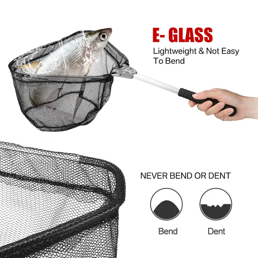 Telescopic Folding Landing Net – Extendable Fly & Carp Fishing Net