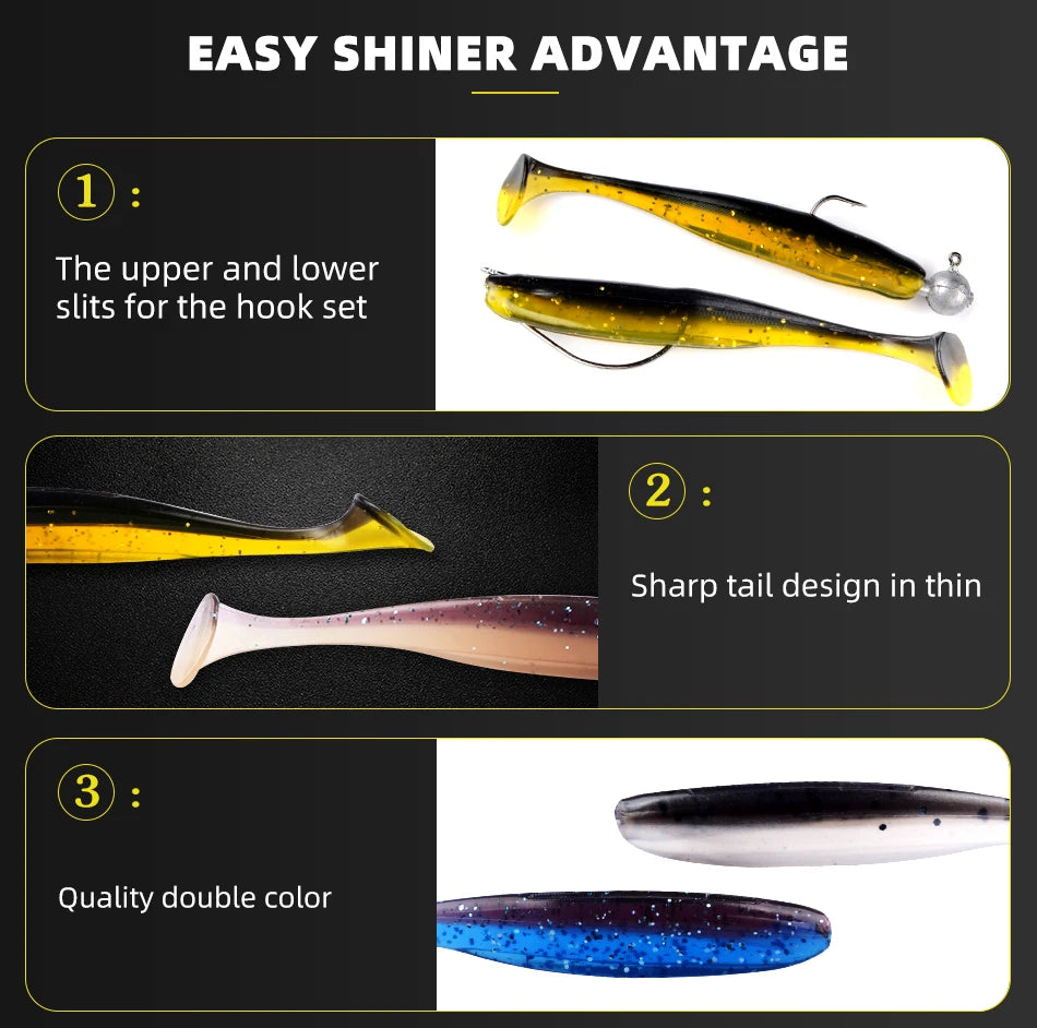 MEREDITH Easy Shiner Soft Fishing Lures – 50-100mm