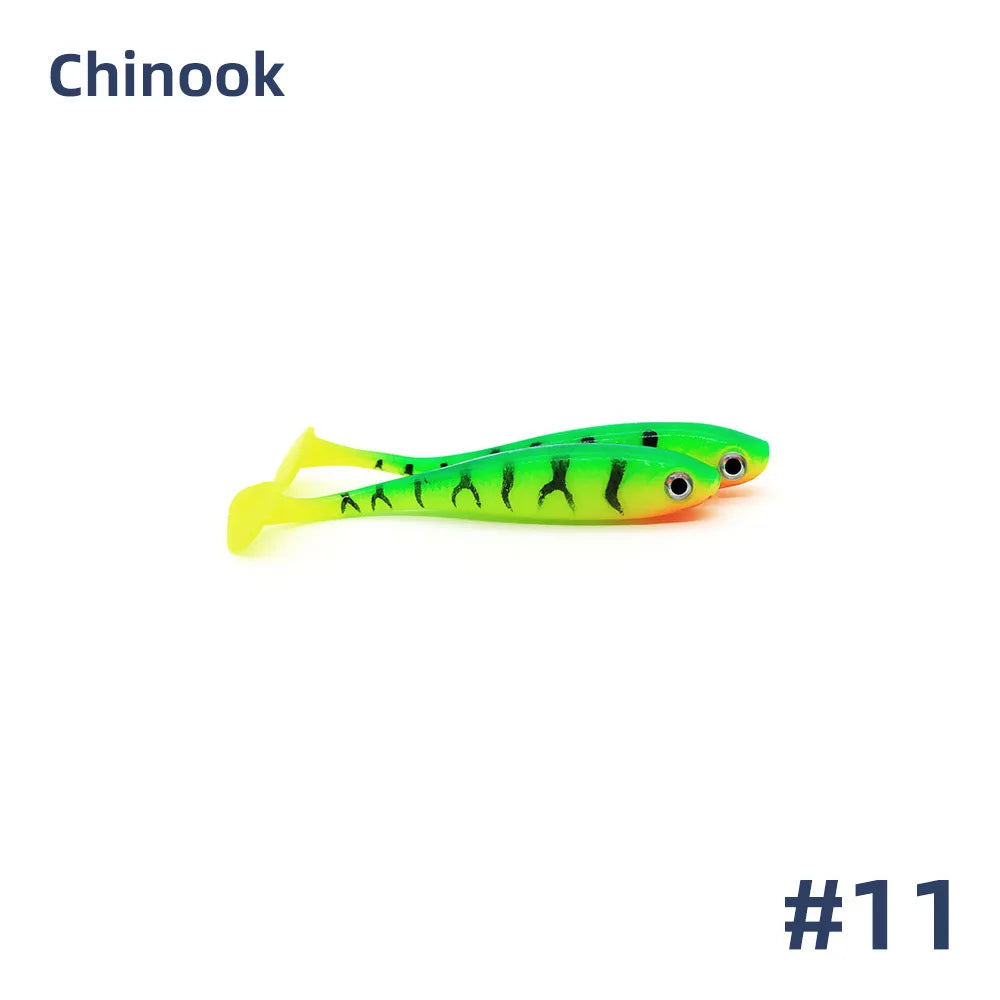 Chinook 3D T-Tail Soft Bait Lure – 65mm, 5pcs