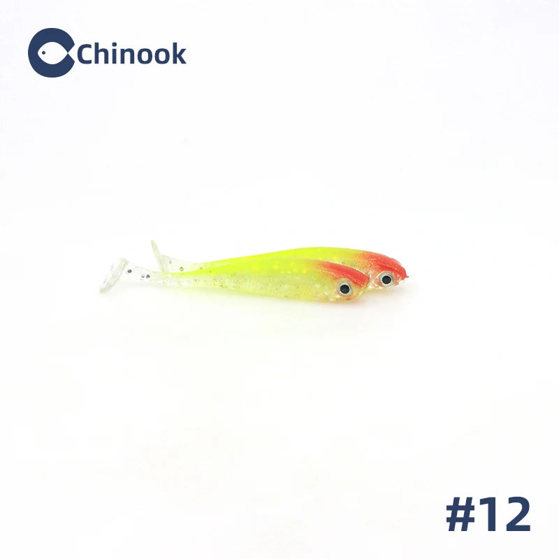 Chinook 3D T-Tail Soft Bait Lure – 65mm, 5pcs