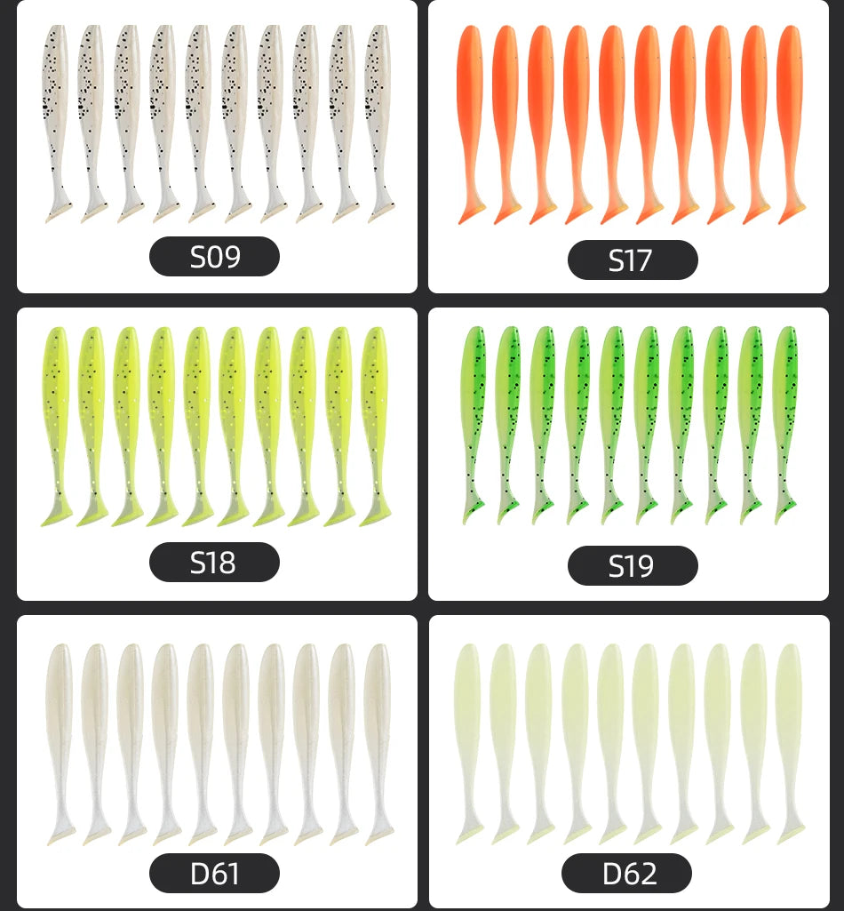 MEREDITH Easy Shiner Soft Fishing Lures – 50-100mm