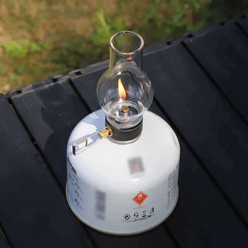 Portable Camping Gas Candle Lamp – Butane Outdoor Light