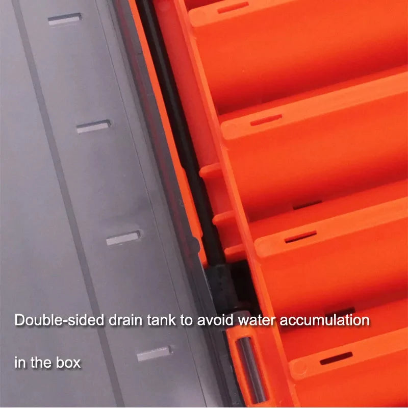 Shrimp & Squid Fishing Tackle Box – Double-Sided U-Shape Wooden/Plastic Case