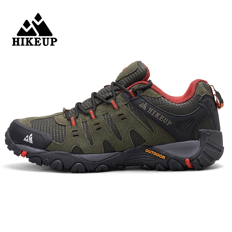HIKEUP Men’s Hiking Shoes – Suede Leather Outdoor Trekking Sneakers