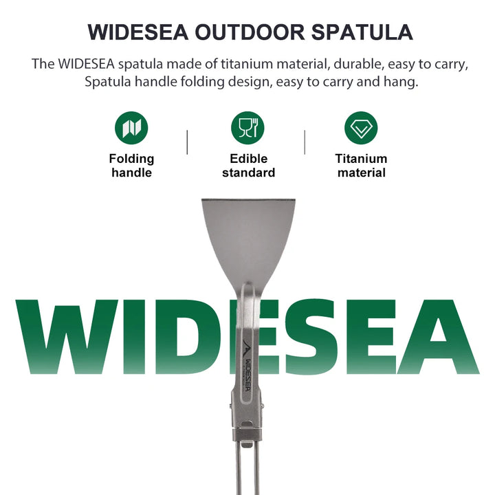 Widesea Titanium Folding Shovel – Compact Camping Spatula for Outdoor Cooking & Picnic