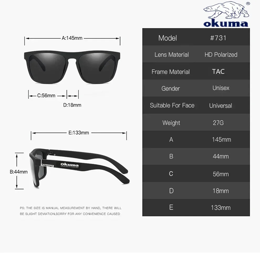 Okuma Polarized Sunglasses UV400 – Unisex Outdoor Sunglasses for Hunting, Fishing & Sports