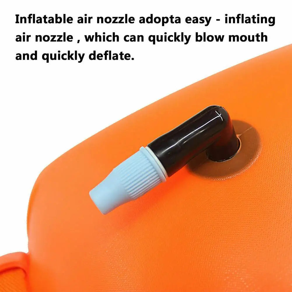 Inflatable Swimming Buoy & Tow Float – Dry Bag with Double Air Chambers and Waist Belt