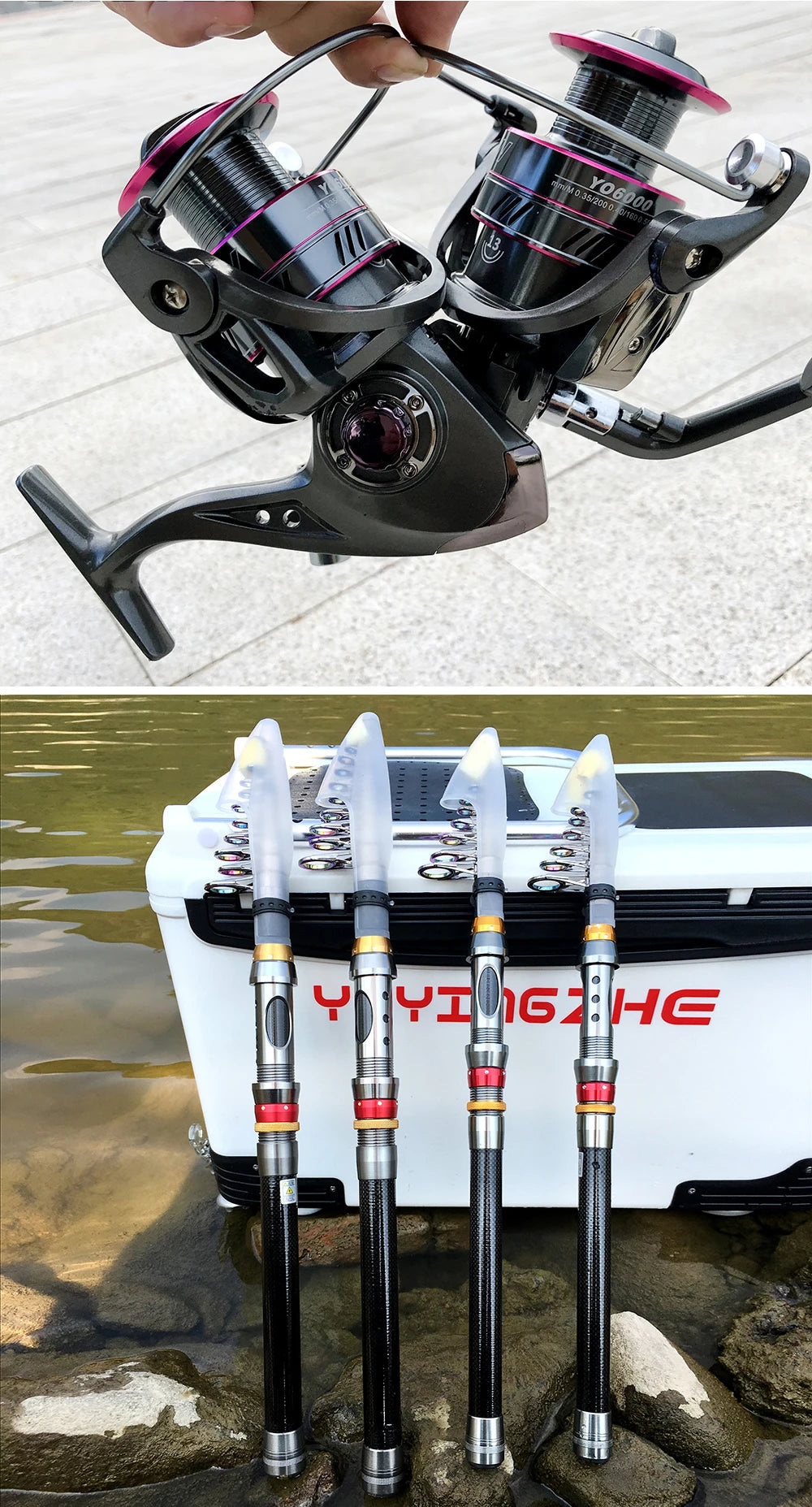 Carbon Fiber Telescopic Fishing Rod & Reel Combo – 1.8–3.6m Spinning Kit