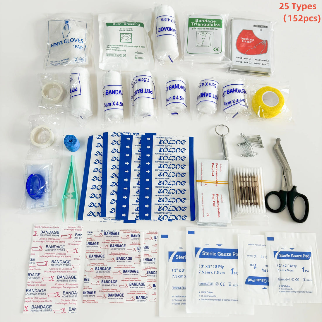 Portable Emergency First Aid Kit – Travel, Camping & Household Survival Bag