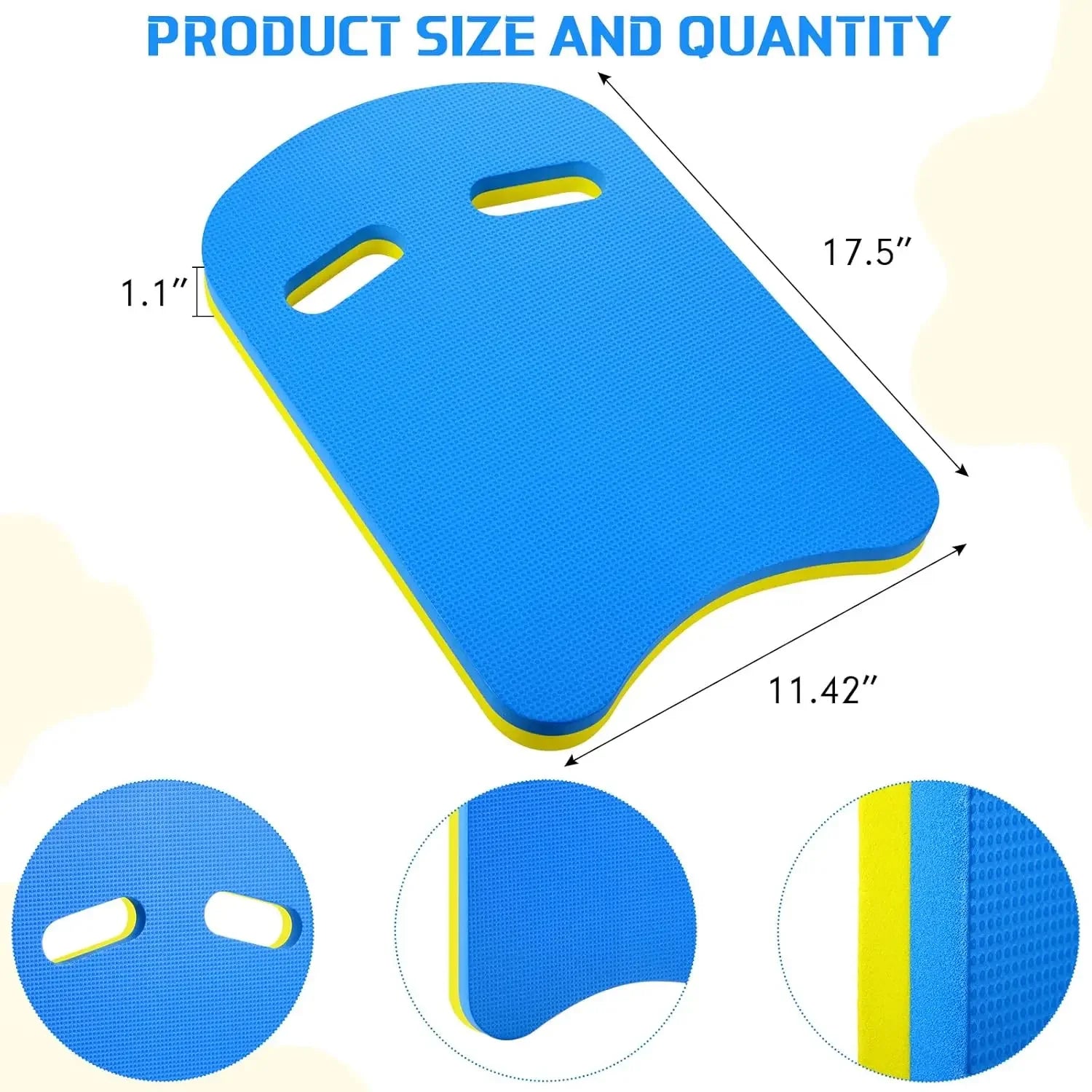 Swimming Kickboard – EVA Foam U-Shaped Training Board for Kids & Adults