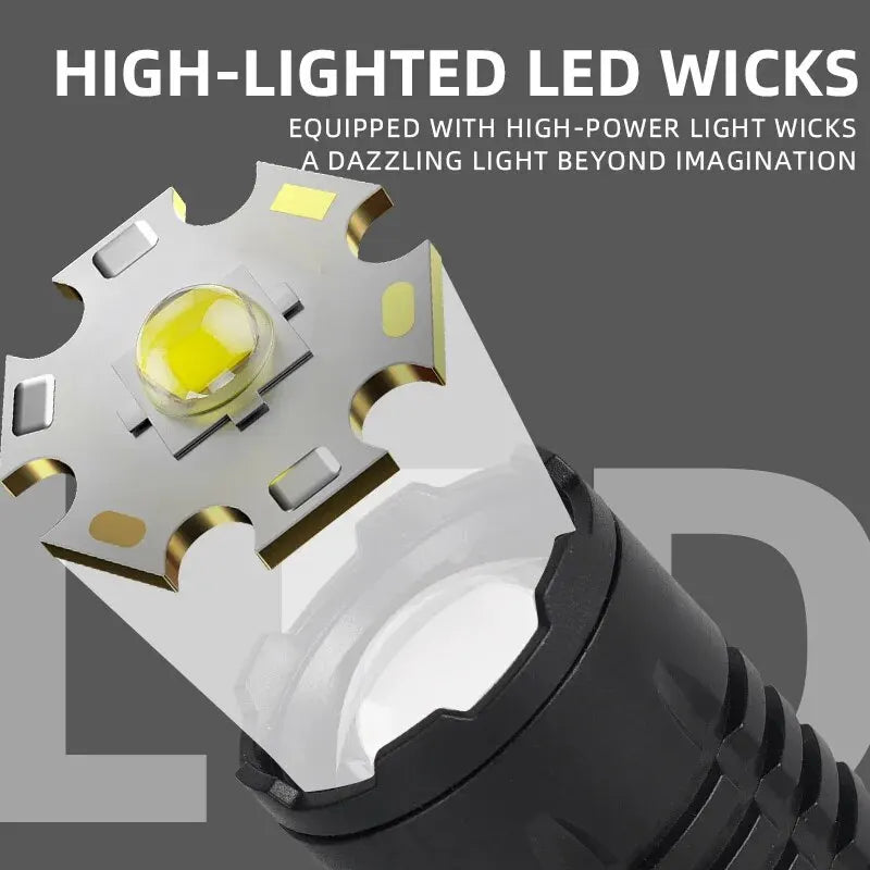 Super Bright LED Flashlight – Rechargeable Portable Torch for Outdoor & Emergency Use