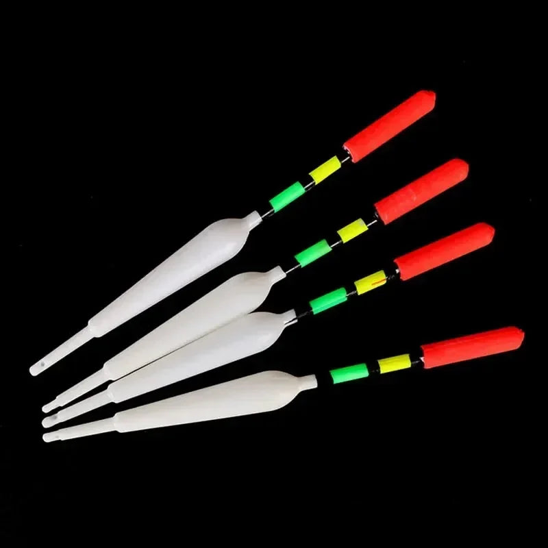 15-Piece Fishing Float Set – Mixed Size & Color Vertical Buoys with Rubber