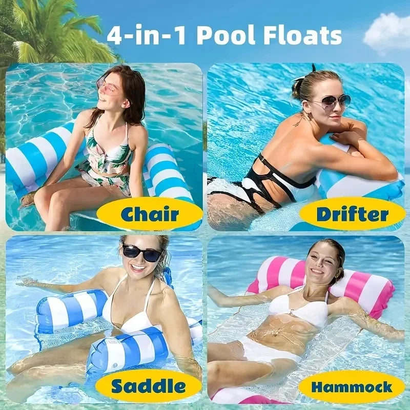 Inflatable Hammock Pool Float – Adult Water Lounger