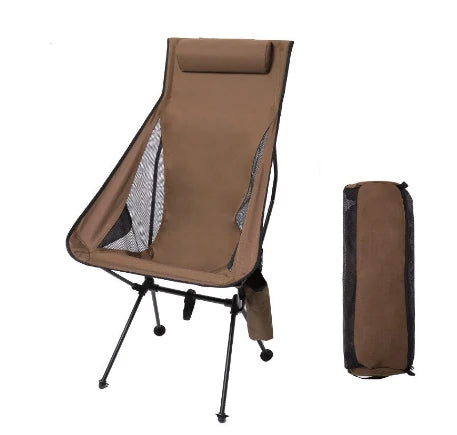 Westtune Portable Folding Camping Chair – Lightweight Aluminum Alloy Chair with Headrest
