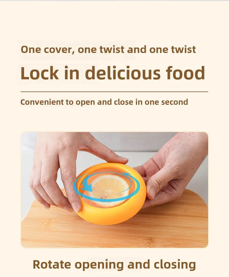 Silicone Food Storage Box – Stackable Leak-Proof Fruit & Vegetable Keeper