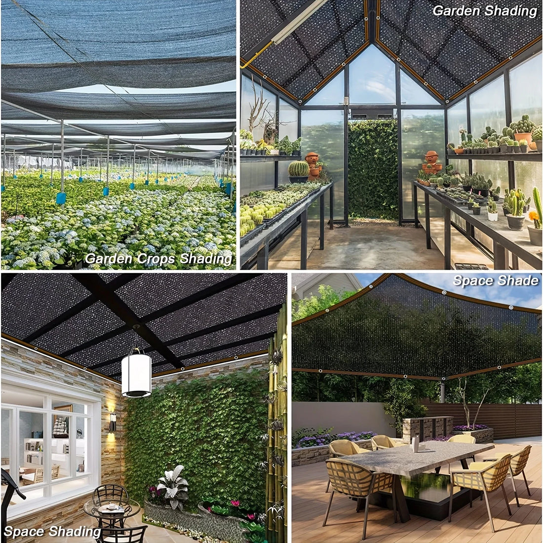 Black Shade Cloth – Sunblock Mesh Cover with Grommets for Pergola, Garden & Patio