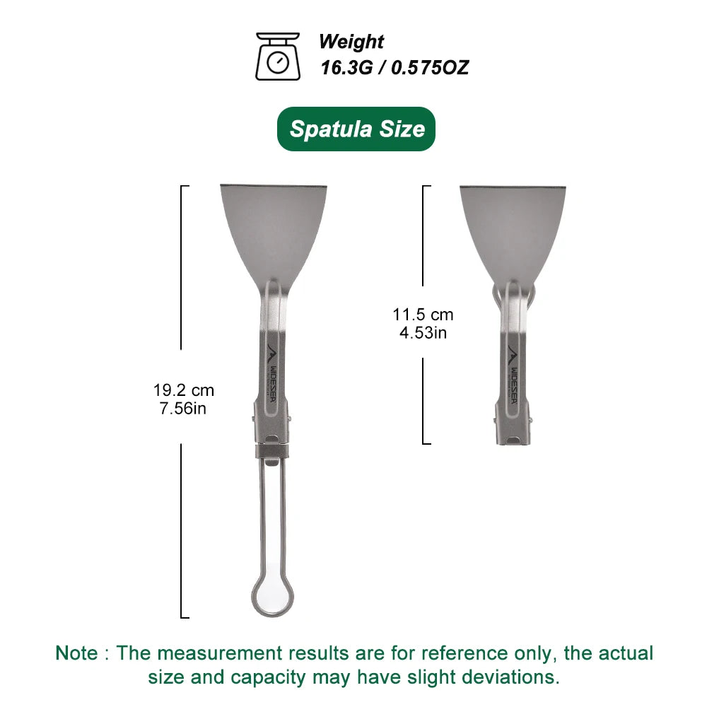 Widesea Titanium Folding Shovel – Compact Camping Spatula for Outdoor Cooking & Picnic