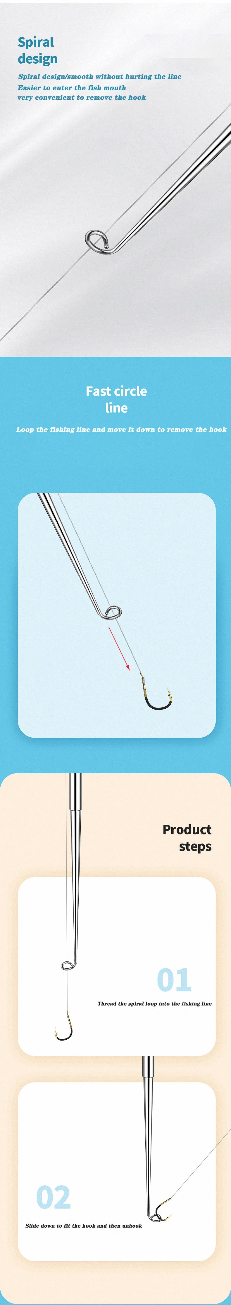 Fishing Hook Unhooker – Deep Throat Stainless Steel Carp Hook Extractor