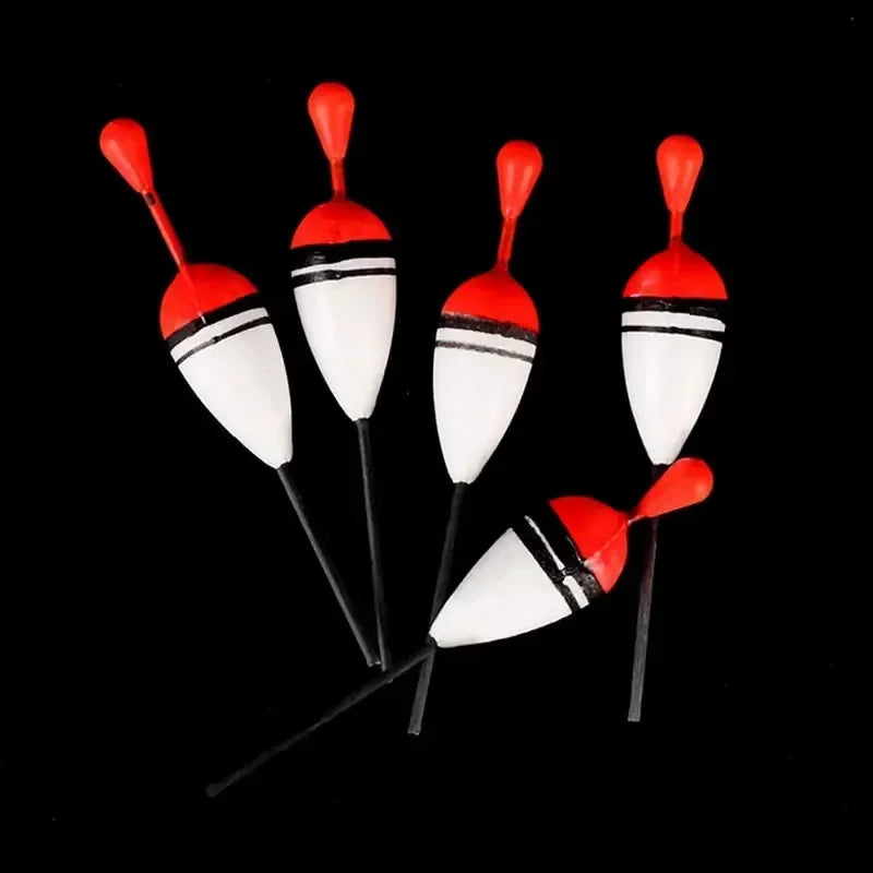 15-Piece Fishing Float Set – Mixed Size & Color Vertical Buoys with Rubber