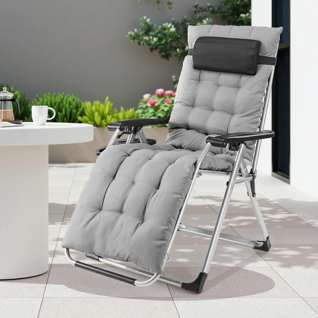 JHK Zero Gravity Recliner Set – 2 Portable Camping & Outdoor Lounge Chairs