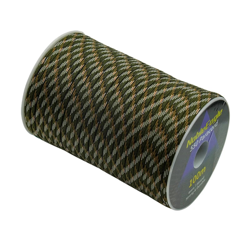 Military 550 Paracord Rope – 7 Strand, 4mm Outdoor Survival Cord (100M/50M/31M)