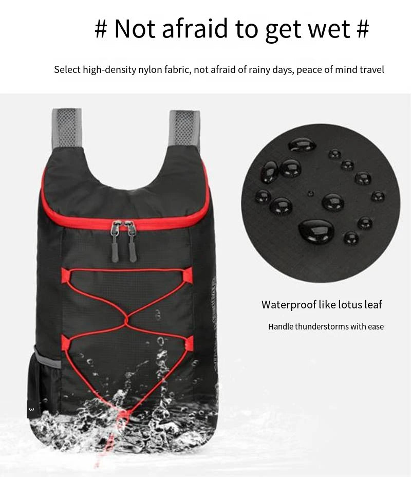 Multifunctional Folding Backpack – Lightweight Waterproof Nylon Sports Bag