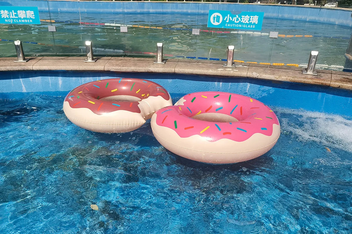 Rooxin Inflatable Donut Swim Ring – Pool Float for Kids & Adults