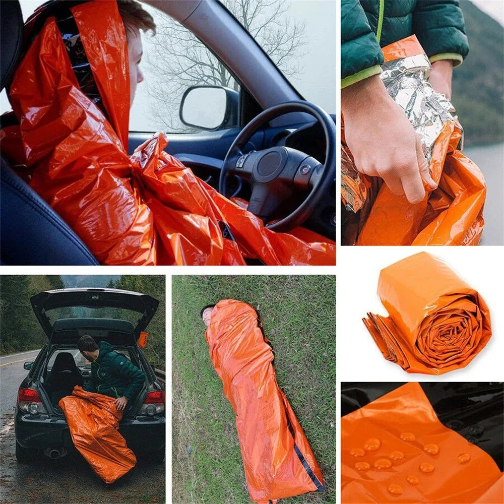 Portable Waterproof Emergency Sleeping Bag – Mylar Thermal Survival Sack