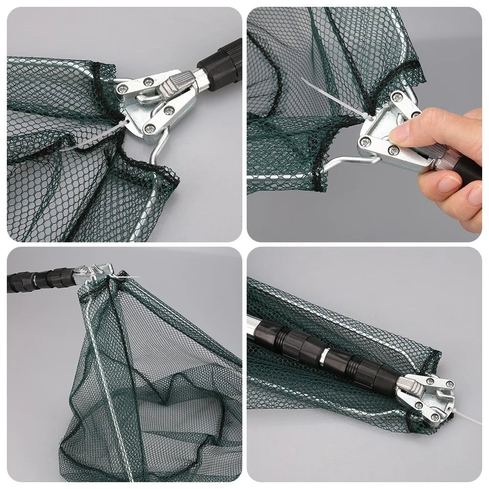 Telescopic Folding Landing Net – Extendable Fly & Carp Fishing Net