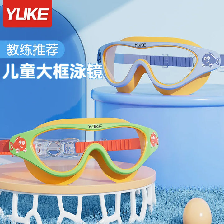 Kids Swimming Goggles – Waterproof, Anti-Fog, HD Large Frame Swim Glasses for Boys & Girls