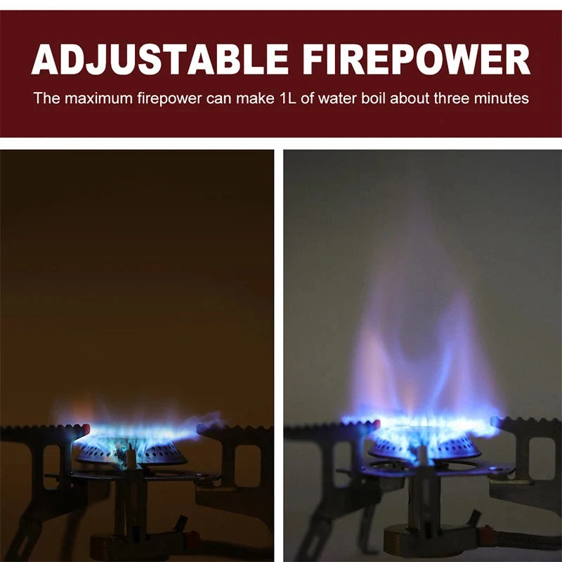 Camping Gas Stove – Portable Folding Backpacking Stove 3500W for Cooking, Hiking & Picnic
