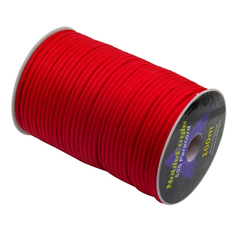 Military 550 Paracord Rope – 7 Strand, 4mm Outdoor Survival Cord (100M/50M/31M)