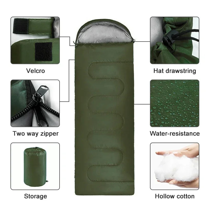 Ultralight Waterproof 4-Season Camping Sleeping Bag – Warm Backpacking Gear