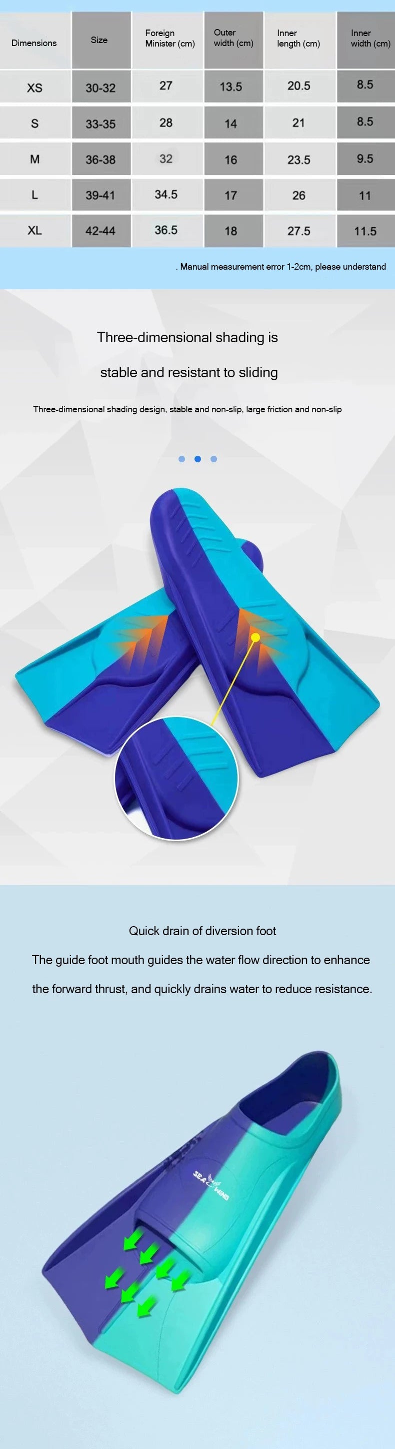 Swimming Training Fins – Anti-Slip Diving Frog Shoes for Summer Travel