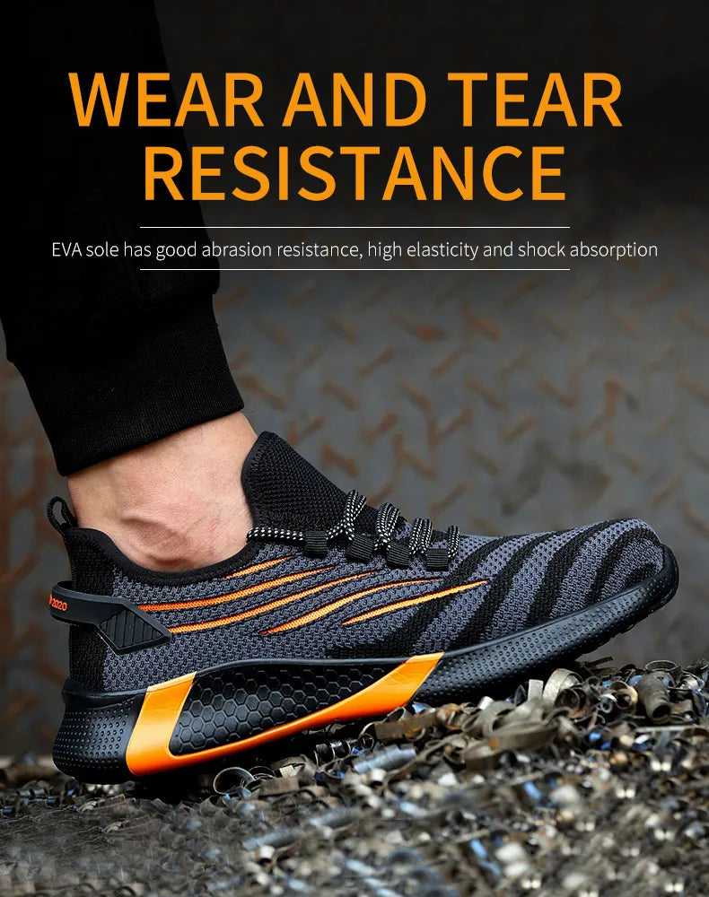 Men’s Safety Work Shoes – Lightweight, Anti-Puncture, Indestructible Boots