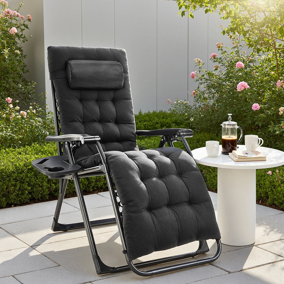 JHK Zero Gravity Recliner Set – 2 Portable Camping & Outdoor Lounge Chairs
